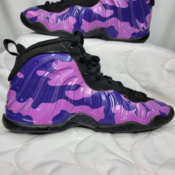 NIKE LITTLE POSITE PRO (GS) BLCK/COURT PURPLE [644792 012] SIZE 5Y - Picture 2 of 8